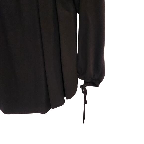 Torrid Long Sleeve Peasant Blouse Black Top Grommets Casual Streetwear Goth 1X - Picture 5 of 8